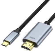 Kabel USB C ke HDMI 4K 30Hz Kelajuan Tinggi Jenis-C ke Kord HDMI, Thunderbolt 3/4/5 Serasi dengan Ma