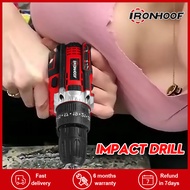 IRONHOOF Bor baterai 288V/Bor Tanpa Kabel/Bor Listrik 88V/Bor Listrik Set/Baterai Mesin bor cordless