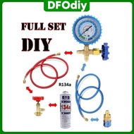 DFOdiy Gas Aircond Kereta R134a Refrigerant Car Aircond Servis DIY SET Top Up Gas Tambah Gas R134a