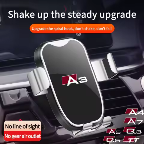 Gravity Car Phone Holder Car Air Vent Clip Mount Mobile Phone Holder For A3 A4 A5 A6 A7 A8 TT Q3 Q5 