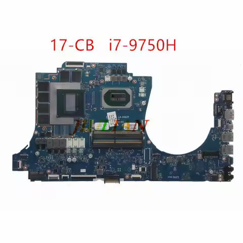 L59775-001 For HP Omen 17-CB Laptop Motherboards LA-H492P W/ i7-9750H WIN RTX2060 6GB L59775-601 Wor
