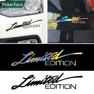 POKERFACE Creative Car LIMITED EDITION Stickers English Reflective Laser Sticker Auto Body Decoration Car Lamp Eyebrow Vinyl Decal I1Y3