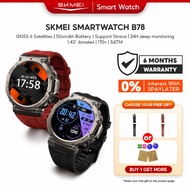 SKMEI B78 Smart Watch Man 6 SatelliteGPS Swimming 60Hz AMOLED 500mAh  5ATM Bluetooth Call Fitness Tr