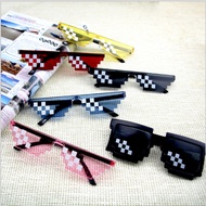 Viral Thug Life Pixel Mosaic Sunglasses UV400 Retro Game Block Glasses Funny Party Cosplay Props Mul