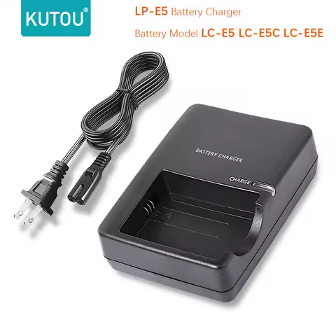 KUTOU LP-E5 Battery Charger LC E5 LC E5E for Canon EOS 1000D 450D 500D Kiss F X2 X3 Rebel T1i XS Xsi