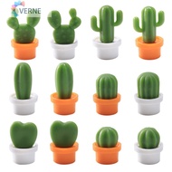 VERNE 6pcs Mini Cartoon Cactus Magnet Fridge Sticker Magnetic Plant Potted Decor #8Y