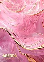 Agenda Journalier: Planificateur et Organisateur Quotidien A5 un jour sur 1 page |365 jours | Marbré