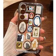 1pc Cartoon Cat Stamp Collection Transparent Soft Protective Case Compatible With Huawei Honor MOTO 