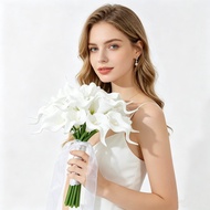 Artificial Calla Lily Bridal Bouquet – Wedding Photoshoot Prop, Engagement & Marriage License Flower