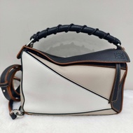 羅意威/Loewe puzzle 黑白拼燕麥色幾何包小號