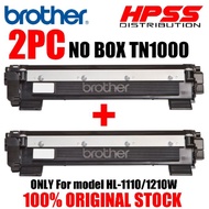 2PC ORIGINAL BROTHER TN-1000 Original Toner Cartridge TN1000 - HL-1110 / 1510 / 1815 / 1210W