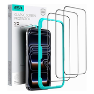 ESR กระจก9H + 3แพ็คสำหรับ iPhone 17 Pro ป้องกันหน้าจอ Max [เกรดทหารกันแตก] พร้อมเทคโนโลยีป้องกันแสงส