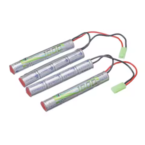 2/3A 9.6V 1600mAh Butterfly Airsoft Battery Ni-Mh with Mini Tamiya Connector for Guns M110 SR25 M249
