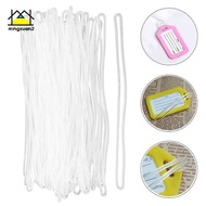 mingxuan2 50pcs Travel Tags Plastic Bag Loops Transparent Luggage ID Label Strap Holder Lanyard Port