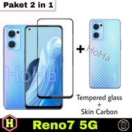 LAYAR New 2N1 Package OPPO RENO 7 5G RENO 7 Z 5G RENO 7 4G Anti-Scratch Color Screen Free Garskin Ca