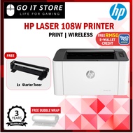 HP Printer Laser 108A / 108W Wireless A4 Black and White Mono Laser Printer (PRINT ONLY)