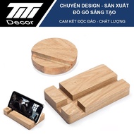 Titi Wood TMS01 mini Phone Holder made of high-quality Veneer-coated oak Wood, sophisticated design