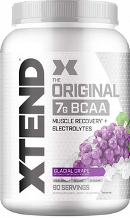Scivation XTEND Original BCAA Powder (90 Servings) Glacial Grape Explosion Sugar Free Post Workout Muscle Recovery Drink with Amino Acids 7g BCAA 2.5g Glutamine for Men &amp; Women บีซีเอเอ กรดอะมิโน