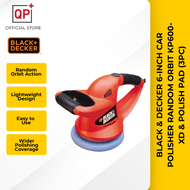 BLACK & DECKER 6-INCH CAR POLISHER RANDOM ORBIT KP600-XD & POLISH PAD (3PC) l PENGGILAP l 抛光机