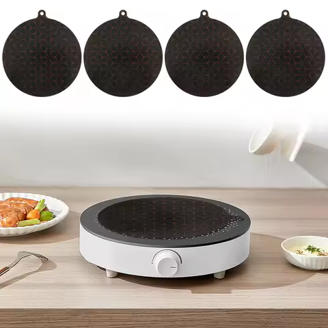 4/2pcs Induction Cooktop Mat Thermochromic Silicone Cooktop Scratch Protector Kitchen Accessories In