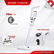 Swiss Thomas Cordless Handheld Vacuum Cleaner with Mop Pad – Rechargeable for Car & Home Use