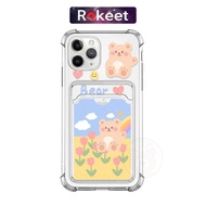 Rokeet Photocard Phone Case 2 in 1 Slot Card Case Holder Kartu Casing for iPhone 7 8 Plus XR X XS Ma