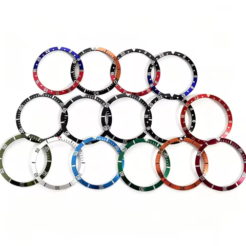 30.7-36.5mm Inclined Watch Bezel Insert Magnesium-Aluminum Dot Pearl For Tudor Black Bay SUB GMT SEA