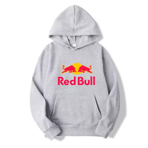 2025 New Red Bull Hoodies Fashion Red Bull Logo Printed Men's Pullover Outdoor Sportswear Racing Jer