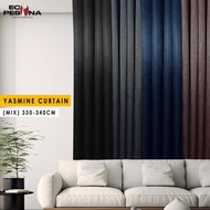 ecopesona - Yasmine Mix Blackout Curtain Window Ready Made Hook Eyelet (330cm-340cm)