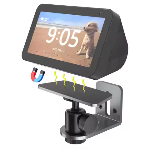 Echo Show 5 (1st&2nd Gen) Stand Wall Mount Magnetic Connect Adjustable Angle Bracket Aluminium Alloy