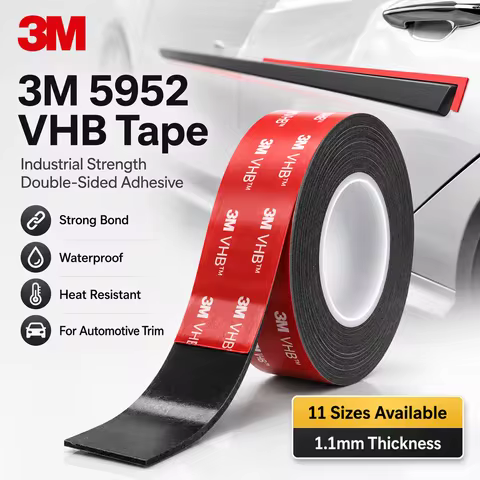 Original 3M 5952 VHB Double Sided Tape Strong Adhesive Foam Tape 1.1mm Thickness Waterproof Heat Res