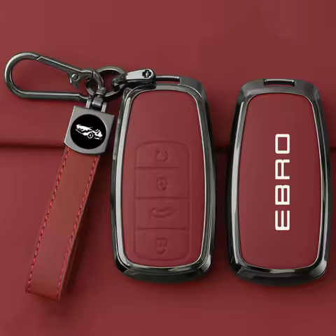 Metal Leather Car Key Case Cover for Chery EBRO S400 S700 S800 Jaecoo J7 7 Phev 2025 Omoda 5 9 C5 Pr