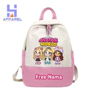 Avatar World Game Kids Backpack Free Name