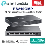 TP-Link Omada ES210GMP 10-Port Gigabit Easy Managed Switch with 8-Port PoE+