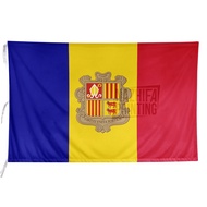 Andorra Flag (National Flag) - Full Size (Small, Medium, Large) - Evoke Apparel
