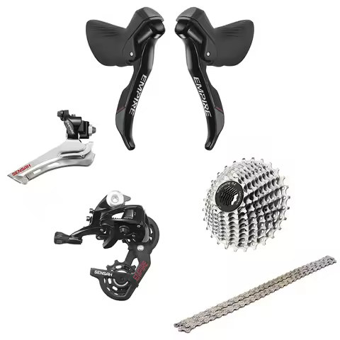 SENSAH EMPIRE 2x11 Speed Road Bike Groupset 6-Piece Kit (Shifters/FD/RD/Cassette/Chain) Carbon Fiber