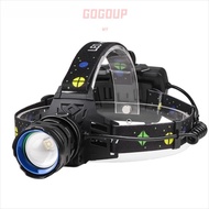 GOGUVO Powerful Flashlight, 30W Powerful Flashlight LED Headlamp, Adjustable White Light Headlamp Li