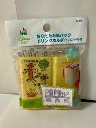 (現貨-30%off）日本製 聚丙烯 耐熱120 度  約W10.3cm x H8.6cm x D5cm 申縮型 紙包飲品 輔助器 適合幼兒 Disney Winnie the pool 迪士尼 維尼