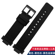 สายนาฬิกาผ้าลายก้อนทรายเงินทอง Casio DW-5600 5610 GW-B5600 สไตล์เรโทร สายผ้า Canvas เปลี่ยนสายนาฬิกา