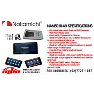 Nakamichi NAM5010-A9 9 inches Android OS Reciever 1GB Ram Octa-core, Andriod 8.1 System Car Stereo