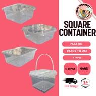 Square Container/Microwave Food Container With Lid/Tupperware/Disposable Container/Bekas Makanan (SQ