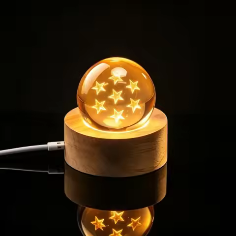 7PCS Dragon Ball Crystal Ball 1-7 stars set LED lamp base USB powered animation collection nightligh