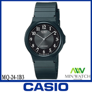 นาฬิกา รุ่น Casio นาฬิกาข้อมือผู้หญิงผู้ชายกับนักเรียน รุ่นMQ-24-1B3 ของแท้100% กันน้ำ  สีดำ ประกันศ