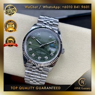 🔥SWISS TOP QUALITY🔥  DATEJUST 36MM GREEN PALM MOTIF DIAMOND DIAL JUBILEE BRACELET 126234 - MEN WATCH