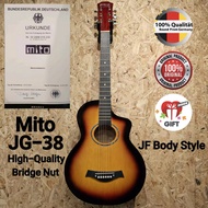 Mito 38" Inch MG-38 &amp; JG-38 &amp; D-38 Series AC Acoustic Guitar Folk Guitar # Gitar Kapok F310 Tuner Capo Akustik Keyboard