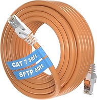 Ethernet Cable 50ft, Cat 7 Outdoor Cable SFTP Triple Shielded Ethernet Cable Indoor, High-Speed 10Gb