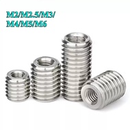 Insert nut 304 stainless steel inner and outer teeth nut, thread conversion braces Reducing screw M2