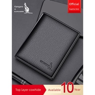 dompet kulit lelaki original dompet lelaki kulit original Kangaroo Men's Genuine Leather Vertical Ul