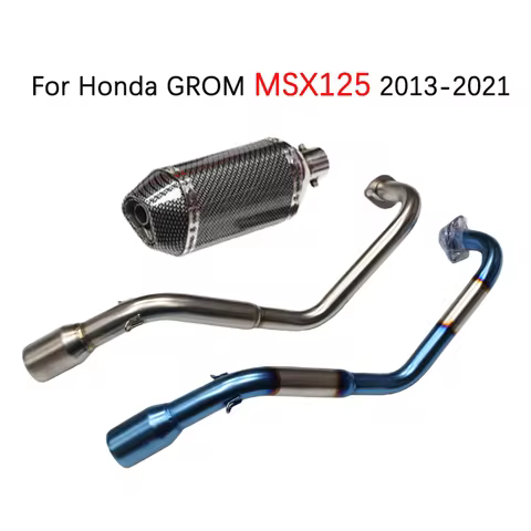 Motorcycle full exhaust system modification with DB killer MSX125 header suitable For Honda GROM MSX