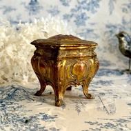 40617-華麗法國古董鎏金珠寶首飾盒